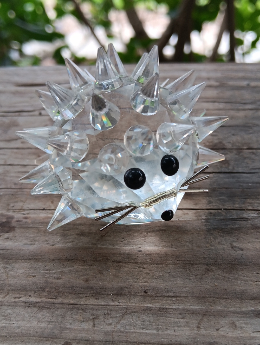 Swarovski Crystal Porcupine Retired Figurine Spiky